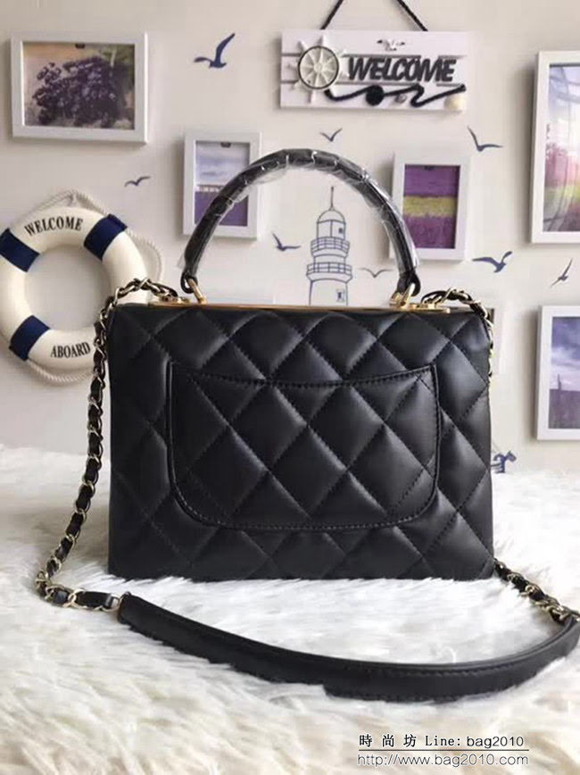 香奈兒CHANEL 92236 2018秋冬小羊皮手提肩背斜背鏈條包 DSC1067